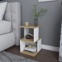 HANAH HOME Noćni stočić Carter Oak White - slika 3