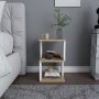 HANAH HOME Noćni stočić Carter Oak White - slika 1