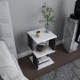 HANAH HOME Noćni stočić Carter White Anthracite - slika 2