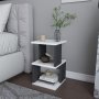 HANAH HOME Noćni stočić Carter White Anthracite - slika 3