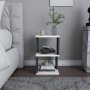 HANAH HOME Noćni stočić Carter White Anthracite - slika 1