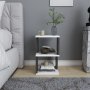 HANAH HOME Noćni stočić Carter White Dark Oak - slika 1