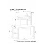 HANAH HOME Radni sto Coral White Walnut - slika 5