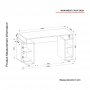 HANAH HOME Radni sto Monument White Walnut - slika 4