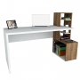 HANAH HOME Radni sto Side White Walnut - slika 3