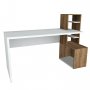 HANAH HOME Radni sto Side White Walnut - slika 4