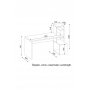 HANAH HOME Radni sto Side White Walnut - slika 5