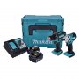MAKITA LXT set-DDF482Z+DTD156Z + punjač + 2 baterije + Makpac DLX2339J - slika 1