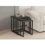 HANAH HOME Set stolova Tali Black Anthracite - slika 1