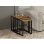 HANAH HOME Set stolova Tali Black Oud - slika 1