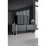 HANAH HOME Set za dnevnu sobu Luxe Anthracite Gold - slika 2
