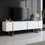 HANAH HOME Set za dnevnu sobu Luxe Set White Gold - slika 5