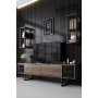 HANAH HOME Set za dnevnu sobu Black Line Set Walnut Black - slika 2