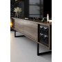 HANAH HOME Set za dnevnu sobu Black Line Set Walnut Black - slika 5