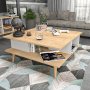 HANAH HOME Sto za dnevnu sobu Akya Oak White - slika 1
