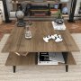 HANAH HOME Sto za dnevnu sobu Akya Walnut Black - slika 3