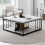 HANAH HOME Sto za dnevnu sobu Zenn White Black - slika 3