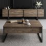HANAH HOME Sto za dnevnu sobu Luxe Walnut Black - slika 2