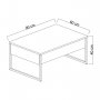 HANAH HOME Sto za dnevnu sobu Luxe Walnut Black - slika 5