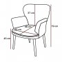 HANAH HOME Fotelja Paris Black Metal Powder - slika 3
