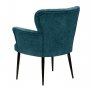 HANAH HOME Fotelja Paris Black Metal Petrol Blue - slika 2