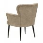 HANAH HOME Fotelja Paris Black Metal Light Brown - slika 2
