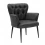 HANAH HOME Fotelja Paris Black Metal Fume - slika 1