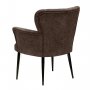 HANAH HOME Fotelja Paris Black Metal Brown - slika 2