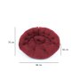 HANAH HOME Lazy bag Kiku Large Claret Red - slika 3