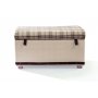HANAH HOME Tabure Plaid Storage Ottaman - slika 2