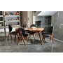 HANAH HOME Trpezarijski sto i stolice Touch Wooden Anthracite - slika 2