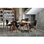 HANAH HOME Trpezarijski sto i stolice Touch Wooden Anthracite - slika 1