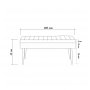 HANAH HOME Trpezarijska klupa Vina 1070 2 GreenAtlantic - slika 4