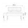 HANAH HOME Trpezarijska klupa Vina 1070 1 GreenAtlantic - slika 4