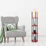 OPVIQ Podna lampa 7117 Black Red - slika 1