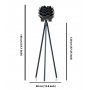 OPVIQ Podna lampa Pine Lamp Black - slika 5