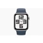 APPLE Watch SE2 v2 GPS 44mm Silver Alu Case w Storm Blue Sport Band - M/L (mree3se/a) - slika 1