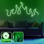 OPVIQ Zidna LED dekoracija Flames XL Green - slika 1
