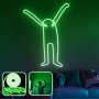 OPVIQ Zidna LED dekoracija Partying XL Green - slika 1