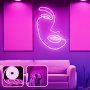 OPVIQ Zidna LED dekoracija Face Art Large Pink - slika 1