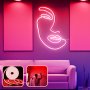 OPVIQ Zidna LED dekoracija Face Art Large Red - slika 1