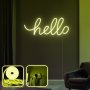 OPVIQ Zidna LED dekoracija Hello Large Yellow - slika 1