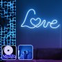 OPVIQ Zidna LED dekoracija Love in Love Large Blue - slika 1