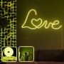 OPVIQ Zidna LED dekoracija Love in Love Large Yellow - slika 1