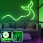 OPVIQ Zidna LED dekoracija Wave and Tail Large Green - slika 1