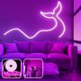 OPVIQ Zidna LED dekoracija Wave and Tail Large Pink - slika 1