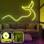 OPVIQ Zidna LED dekoracija Wave and Tail Large Yellow - slika 1