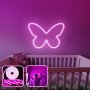 OPVIQ Zidna LED dekoracija Butterfly Medium Pink - slika 1