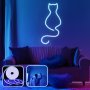 OPVIQ Zidna LED dekoracija Daisy the Cat Medium Blue - slika 1