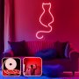 OPVIQ Zidna LED dekoracija Daisy the Cat Medium Red - slika 1